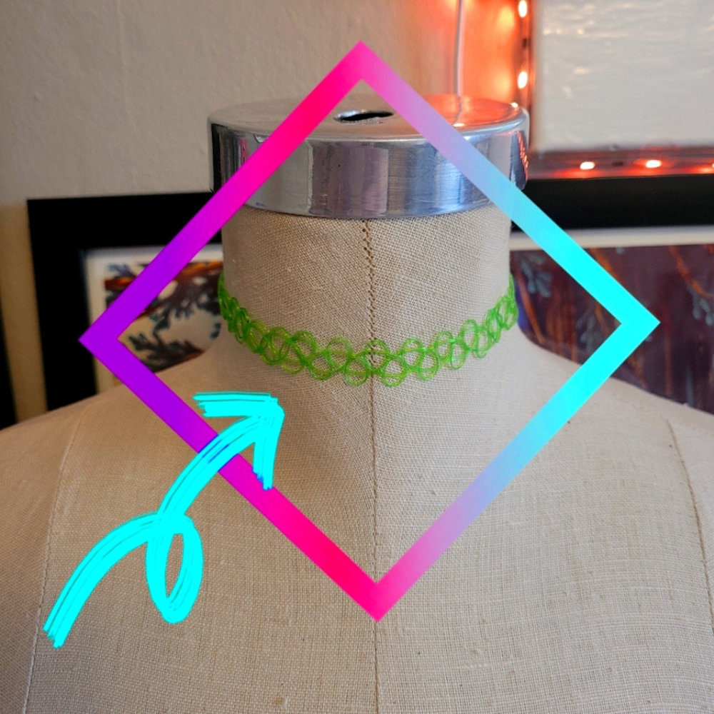Lime Green Tattoo Choker